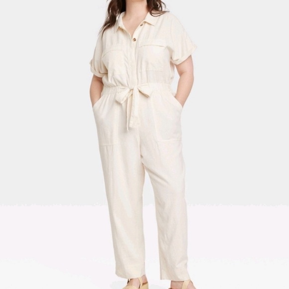 Universal Thread Pants - Wore Once! Universal Thread linen Boiler Suit Jumpsuit Size 6